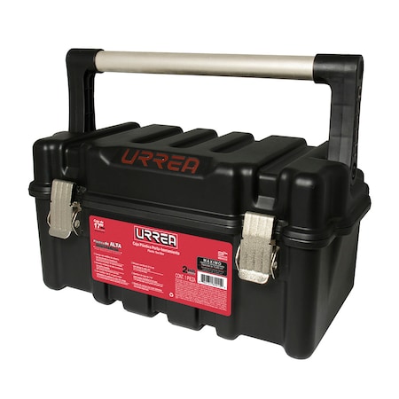 Urrea Tool Box With Tray, Plastic, Black, 17 in W x 9-1/2 in D x 8-1/2 in H CPU17A